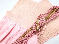 【一輝堂】【着物】和装小物 帯揚げ帯締めセット 帯揚 帯締 振袖用 丸組 金糸 飾り付 25w06-7407