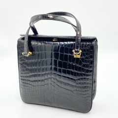 Cf10 《美品》 シャイニングクロコ ターンロック ショルダーバッグ  