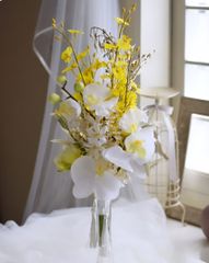 煌めくゴールド☆大輪ピオニーと開運カラーの和装ブーケ☆ウェディング