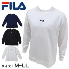 メンズ スウェット トレーナー トップス 長袖 シャツ FILA フィラ ロゴ M L LL ユニセックス 男女兼用 秋 春 レディース ワンポイント 裏毛 (在庫限り)