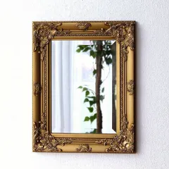 GMGK24○ドレッシングミラー ウォールミラー 鏡 姿見 花模様 エレガン