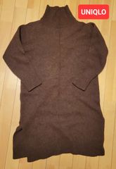 UNIQLO！ハイネック五分袖ニットプルオーバーです。