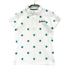 サイズ：0 JACK BUNNY ジャックバニー  半袖ポロシャツ 総柄 ホワイト系 [240101434599] ゴルフウェア レディース ストスト