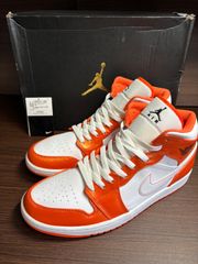 ナイキ エアジョーダン 1 ミッド "ホワイト/メタリックオレンジ" 未使用品　size 28.5㎝