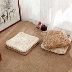 クッション 四角 座布団 スクエア型 40CM*40CM おしゃれ 座イス 通気性 快適性 インテリア 手編み 手作り シンプル 涼しい 夏に最適 和室