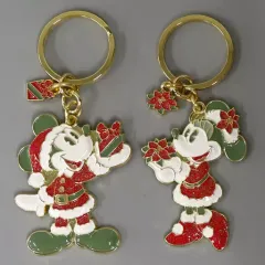 【中古】キーホルダー ミッキーマウス＆ミニーマウス キーチェーンセット(2個セット) 「ディズニー・クリスマス2023」 東京ディズニーリゾート限定