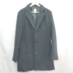 ◇ ⊇ BACK NUMBER バックナンバー 長袖 チェスターコート サイズL ネイビー メンズ E  【1412090048708】