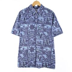 古着 90年代 レインスプーナー REYNSPOONER 水着タグ ビキニタグ 総柄 プルオーバー ボタンダウン ハワイアンアロハシャツ/eaa265517
