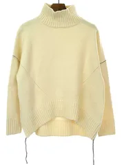 CINOH チノ 18AW Hi-Neck Side Decorated Knit ハイネックサイドデコレーテッドニットセーター アイボリー 36のサムネイル