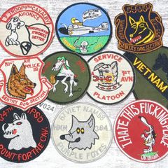 ★V024 DOG 犬 いぬ ドッグ ベトナム 戦争 ワッペン 10枚 ミリタリー リメイク アメカジ 軍物 動物
