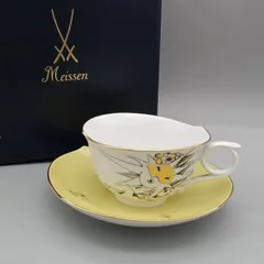 MEISSEN - マイセン MEISSEN 食器 インドの華 カップ＆ソーサー 6客セット 陶磁器 ホワイト×マルチカラー×ゴールド 白 コーヒー ティー 【箱】【中古】 マイセン（Meissen） インドの華 グリーン 343310／00582
