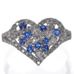 指輪 レディース アウイナイト リング プラチナ ダイヤモンド Pt950 ハート 刻印入り 鑑別書付き 日本製【アクセサリーマート/メルカリShops店】