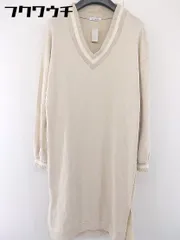 ◇ OLIVE des OLIVE オリーブ デ オリーブ Vネック 長袖 膝下丈 ワンピース サイズ F ベージュ レディース  【中古】 【1107230004958】