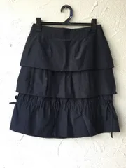 ボディ ドレッシングデラックス　紺ティアードスカート 光沢