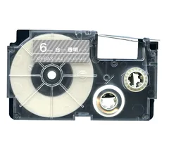 【単品】カシオ用 ネームランド 互換 テープカートリッジ 6mm／透明テープ／白文字 TPR-XR-6AXのサムネイル