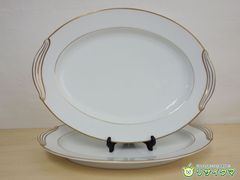 【中古】M▽ノリタケ Noritake オーバルプレート 皿 楕円 ボウル 7050 ゴールドライン (38618)