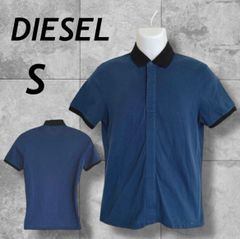 DIESEL ディーゼル メンズ 半袖ポロシャツ S トップス RN 93243 CA 25594 ブルー系 (s17)☆