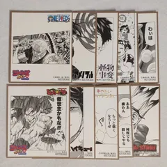 ジャンプフェア2021 in アニメイト 非売品 ミニ色紙 10枚セット ワンピース、ドラゴンボールなど