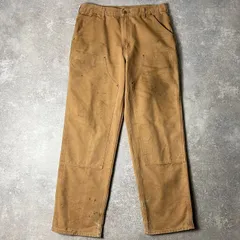 雰囲気系 Carhartt ダブルニー ダック ペインター パンツ 36 34 / メキシコ製 オールド カーハート ブラウン 襤褸 ボロ