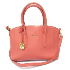 美品 FURLA フルラ テッサ レザー 2WAY ショルダーバッグ ハンドバッグ ピンク レディース 古着 中古 USED
