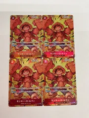 Y079[PK]Y95(カード) やや傷や汚れあり モンキー・D・ルフィ OP01-024 SR パラレル 4枚セット ワンピースカード 6/26出品