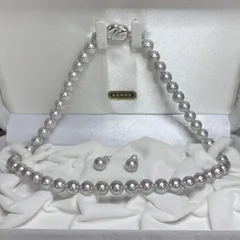 あこや本真珠　ネックレスピアス2点セット(ケース付き)