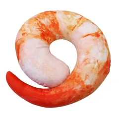 【特価商品】リアル 首枕 甘エビ ネックピロー おもしろ 3D 座椅子 ぷりぷり クッション お昼寝 配達3～5労働日までのサムネイル
