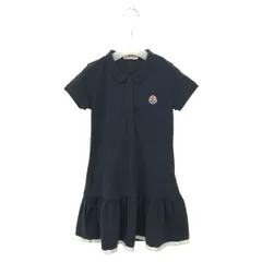 MONCLER モンクレール 12歳 ネイビー 半袖 ワンピース リボンデザイン MONCLER モンクレール 12歳 ネイビー 半袖 ワンピース リボン