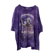 GILDAN 半袖 プリントTシャツ XL～ パープル ギルダン タイダイ ビッグプリント 古着卸 アメリカ仕入 a705-5913
