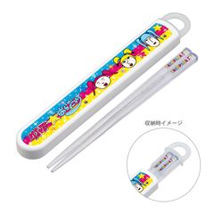 竹下ぱらだいす　抗菌・食洗機対応　スライド箸&箸箱セット　16.5cm　ABS2AMAG　4973307685309　 スケーター（Skater） 　竹ぱら　グッズ　TAKEPARA　イトーヨーカドー