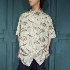 nanamica(ナナミカ)ボタニカル柄 半袖シャツ Lサイズ - メルカリ