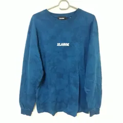エクストララージ　 XLARGE　長袖カットソー　ロンＴ　メンズＬ　ブルー色　タイダイ柄　刺繍ロゴ