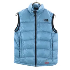 THE NORTH FACE ノースフェイス アコンカグア ダウンベスト M 水色 NDW18804 アウトドア 収納袋付き レディース 古着