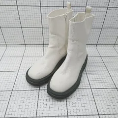 ■ ⊇ アダムエロペ 履き心地抜群 ショート トラックソールストレッチブーツ サイズ38 ホワイト系 レディース E  【1508260028578】