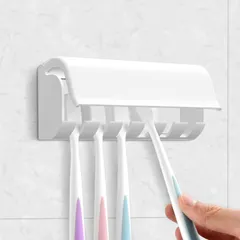 【新着商品】コルゲート クロスアクションと互換性あり B オーラル スロット歯ブラシハンガー 6 プラスチック粘着式 エ セール