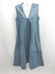 ◇ ⊂◎ UNIQLO AND LEMAIRE ノースリーブ ミモレ丈 ワンピース サイズM ブルー系 レディース E  【1502060039321】