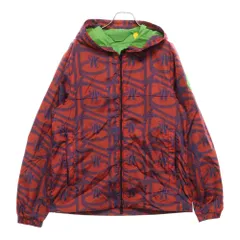 MONCLER (モンクレール) JAU GIUBBTTO ロゴ総柄プリント ナイロンパーカー ナイロンジャケット レッド F10921A70600 539WD