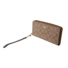 COACH/コーチ ロングジップウォレット 長財布 シグネチャー ベージュ M2154 C4452 ES Bランク