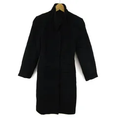 インディヴィ スタンドカラーコート ウール混 アウター レディース 38サイズ ブラック INDIVI 【中古】