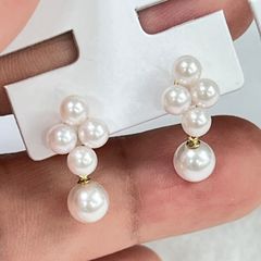 18KYG アコヤ　ピアス　アクセサリー