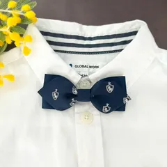 【匿名配送】ネイビー×ネイビーエンブレム　七五三　結婚式　発表会　卒園式　入学式　ハンドメイド