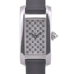 カルティエ CARTIER WJ2001W3 ラニエール タンク アロンジェ ダイヤモンドベゼル クォーツ レディース 良品 R#141568