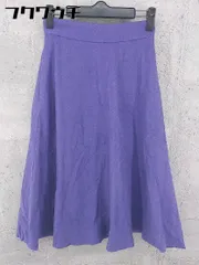 ◇ N. Natural Beauty Basic バックジップ 膝丈 フレア スカート サイズM パープル レディース 【中古】 【1002802335716】