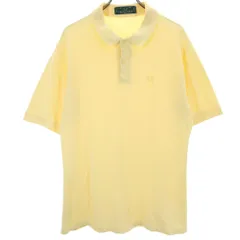 フレッドペリー 90s イギリス製 オールド 半袖 ポロシャツ 44 イエロー系 FRED PERRY 鹿の子 メンズ 古着 【240414】