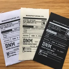 Bigプリントタグ　下げ札風　同色3枚セット　　布タグ