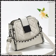 ショルダーバッグ レディース 斜め掛け鞄キルティングバッグ 韓国 きれいめ チェーンミニバッグ 肩掛けカバン 上品合皮 コンパクトバッグ 大人可愛い手提げバッグスクエアバッグ女性 ポシェットおしゃれ マチ広バッグ大容量