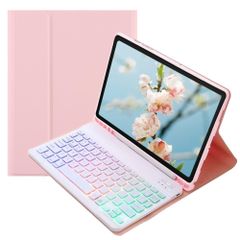 【特価商品】10.2インチ iPad 9 iPad iPad 8 iPad 7 Air3 Pro10.5インチ キーボードケース お洒落 カラフルバックライト付き 可愛い キーボード ケース マグネット分離式 光るキーボード 学生 ビジネスピンク+白