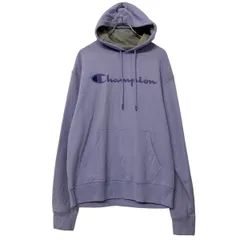 Champion ロゴスウェット パーカー M ライトパープル チャンピオン プルオーバー 裏起毛 ポケット 古着卸 アメリカ仕入 a612-7368