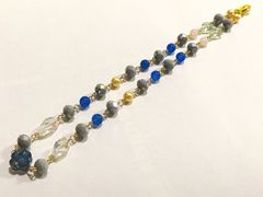 【年末SALE】ビーズ　スワロフスキーネックレス　#N30