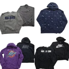古着卸 まとめ売り ナイキ NIKE スウェット 7枚セット (メンズ Ｍ ) ハーフジップ 総柄 ロゴプリント プルオーバー 中古 古着 NB6999